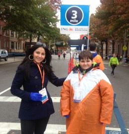 Miki with Volunteer-NYC Marathon 2013