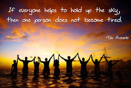 Holding Up the Sky-Proverb